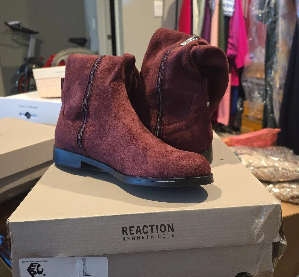 Kenneth Cole Burgundy Over-the-Knee Suede Boots